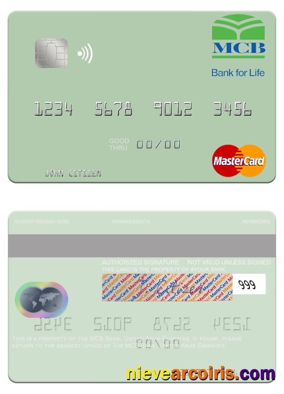 United Arab Emirates MCB Bank mastercard